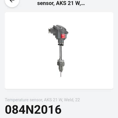 丹佛斯温度传感器PT型 AKS21W 084N2016 084N2031议价