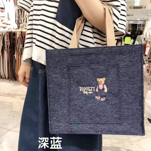 韩国东大门wing单肩包托特包大容量拉链保温手拎包32*29*13*cm