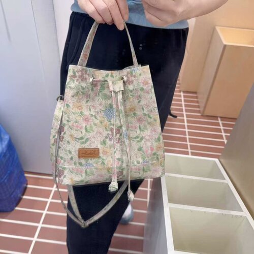 韩国东大门daigouwing百搭手提包女单肩斜挎水桶高23cm底宽11cm