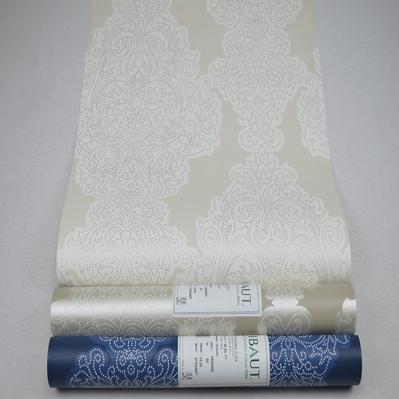 美国进口壁纸美式复古简约大气高档欧式大马士革卧室客厅背景墙纸