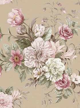 瑞典Borastapeter原装进口美式乡村田园花卧室客厅餐厅背景墙壁纸