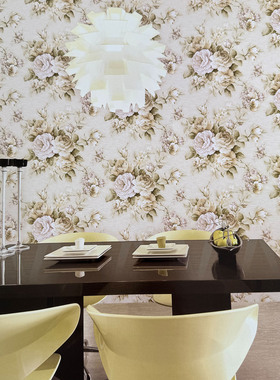 wallquest美国原装进口纯纸墙纸现代花卉书房背景墙纸花卉壁纸