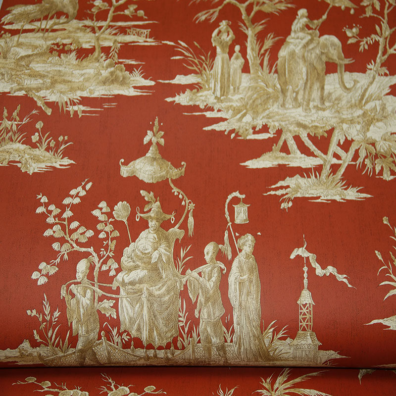 美国原装进口尾货壁纸现货纯质环保法式人物日式美式电视背景墙纸