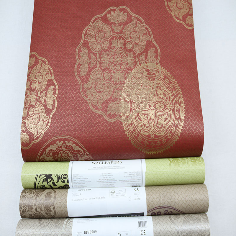 美国进口尾货纯质加厚环保新中式古典美式电视沙发床头背景墙壁纸