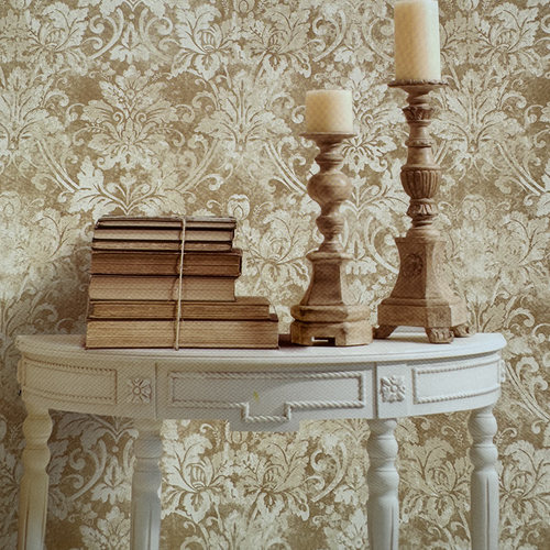 美国进口纯纸墙纸花卉复古现货