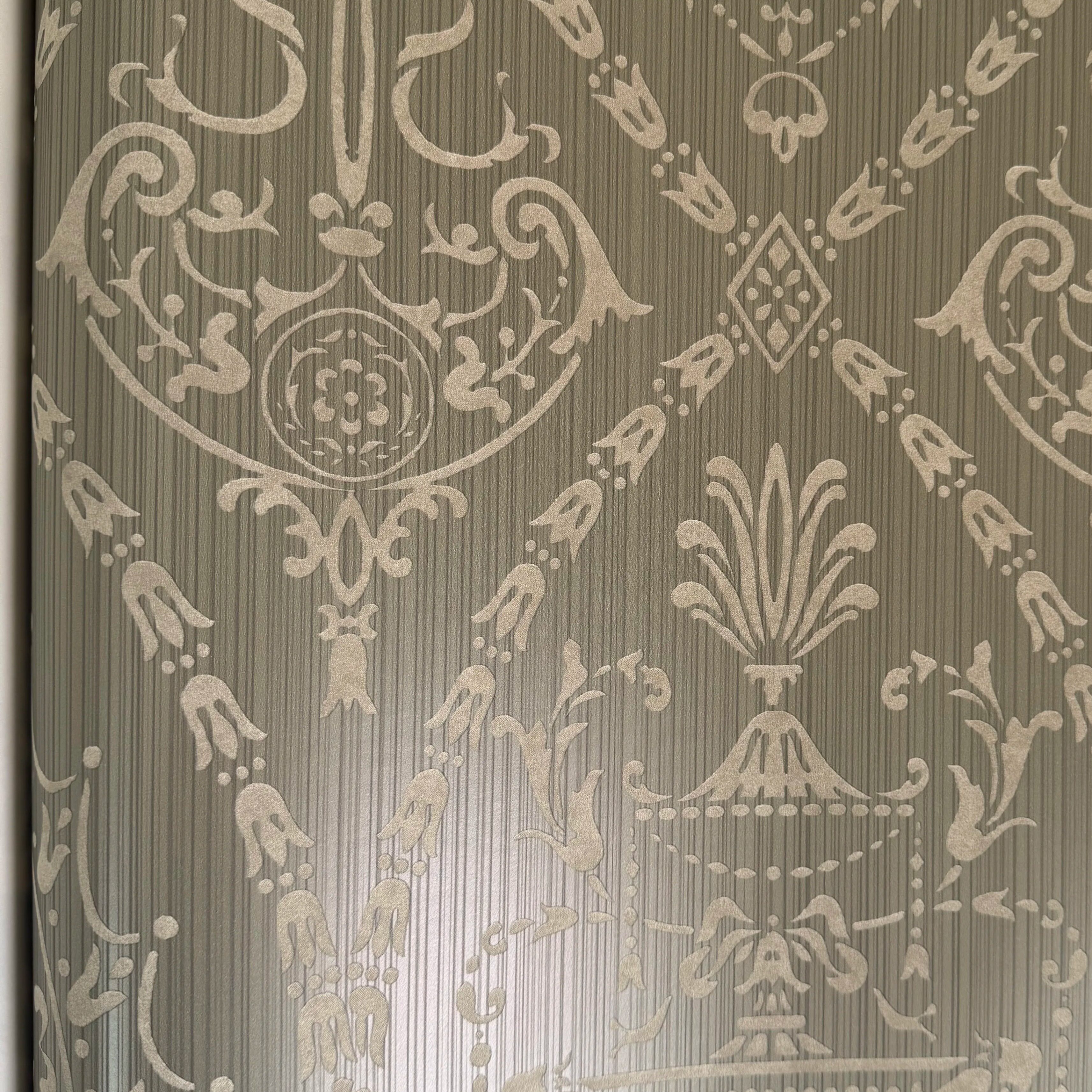 美国原装进口高端欧式墙纸复古轻奢大马士革客厅卧室环保壁纸现货