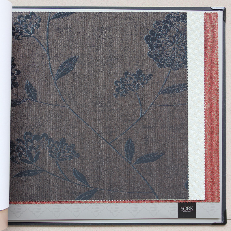 25年新款约克高端墙布美式复古田园花卧室客厅满铺背景墙提花壁布