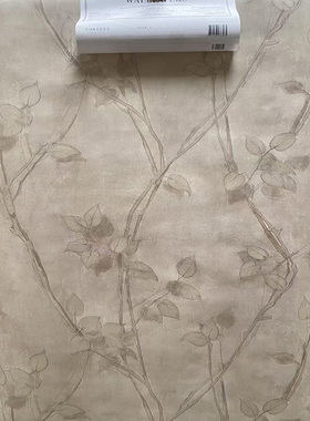 wallquest美国进口墙纸复古美式植物客厅卧室背景墙满铺