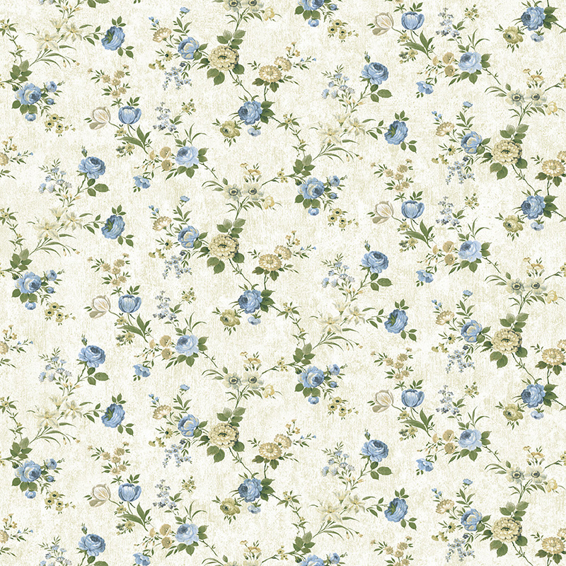 美国进口约克纯纸壁纸美式乡村复古田园小碎花卧室老人房现货墙纸