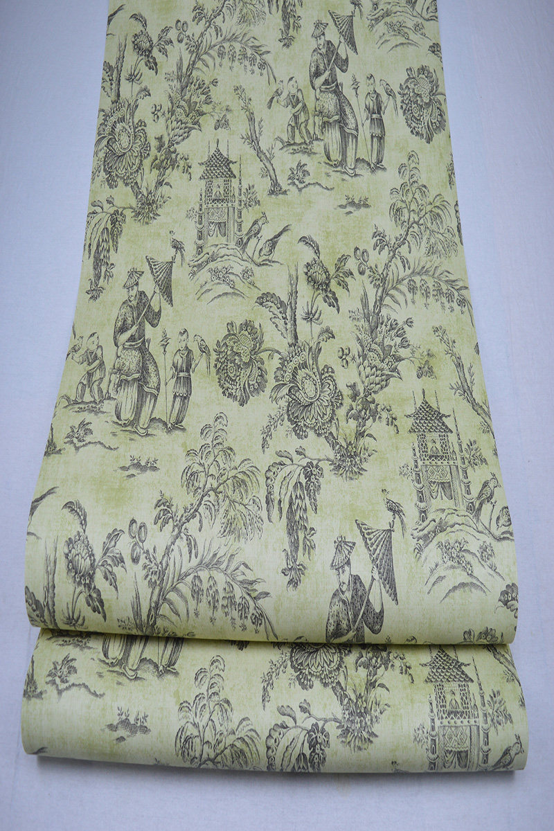 美国进口特价美式乡村法式人物纯纸环保壁纸卧室客厅书房背景墙纸