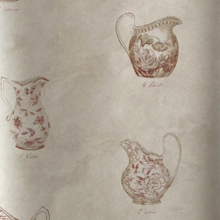 美国WQ原装进口纯纸壁纸美式复古新中式餐厅卧室客厅满铺背景墙纸