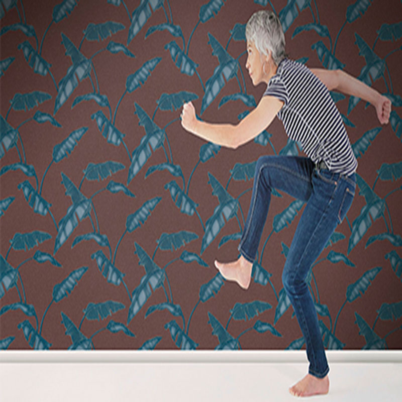 意大利Sirpi进口立体田园叶子卧室客厅床头电视沙发背景墙纸环保