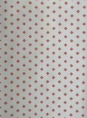 原装进口小花纯纸墙纸田园卧室满铺白底红花wallquest壁纸尾货