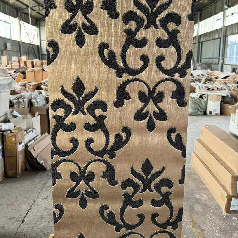 加厚立体防水防潮PVC壁纸维思戴克美式简约大马士革床头影视墙纸