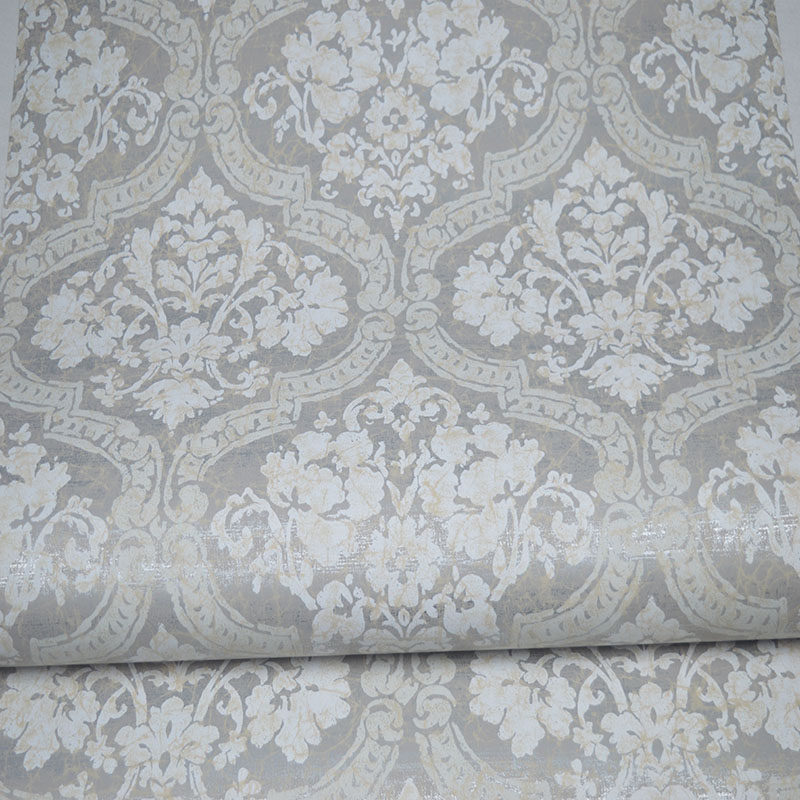 美国原装进口约克纯纸欧式大马士革复古怀旧卧室客厅背景墙壁纸