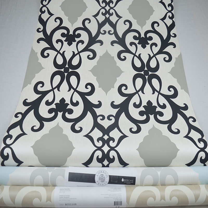 美国进口现货特价环保壁纸现代简约美式几何简欧卧室客厅背景墙纸