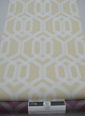 现代简约几何图卧室客厅背景墙纸美国WALLQUEST环保进口高端壁纸