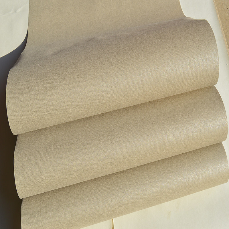 美国进口无纺布素色环保壁纸现货现代简约3d驼色客厅卧室书房墙纸