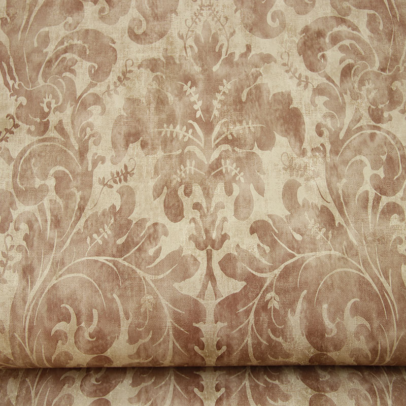 美国原装进口美式乡村纯纸环保简约欧式马士革客厅卧室背景墙壁纸