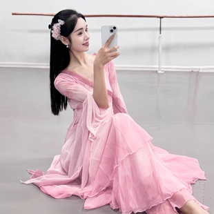 相思谣古典舞蹈服新款超仙飘逸大袖衫一路生花立春大摆裙演出服女