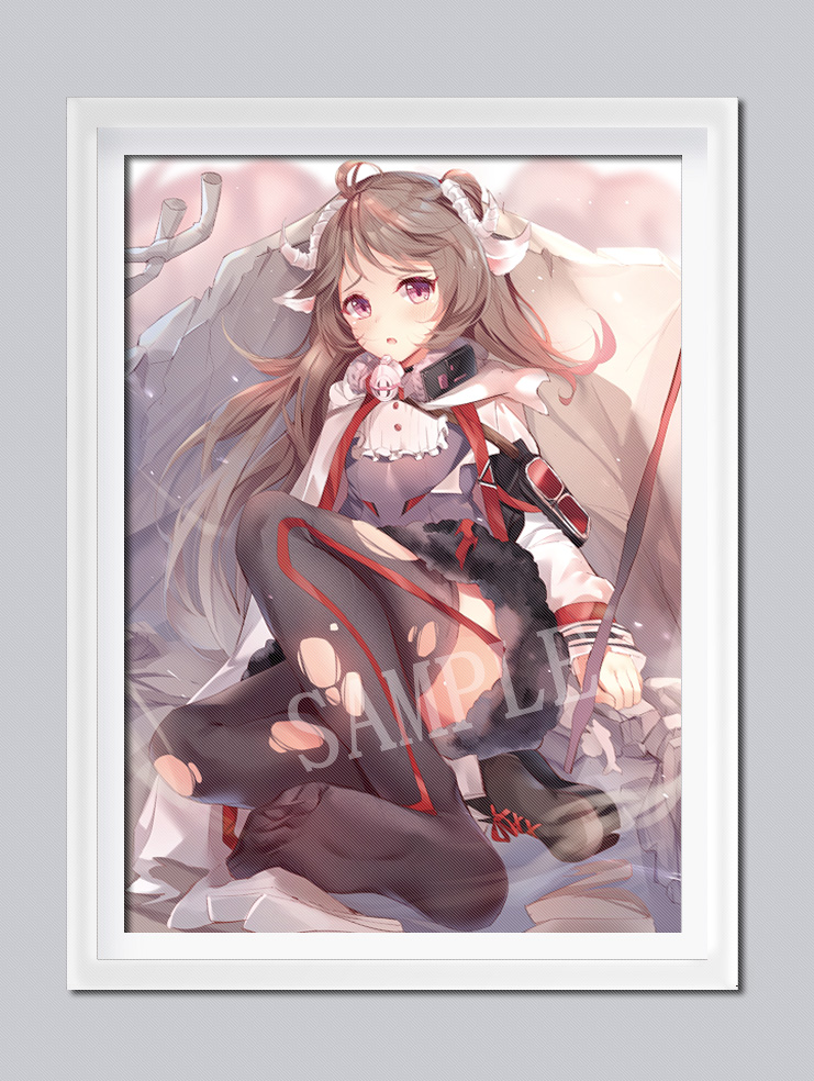 新品‖昨,今和明 明日方舟同人周边海报相框 艾雅法拉 能天使