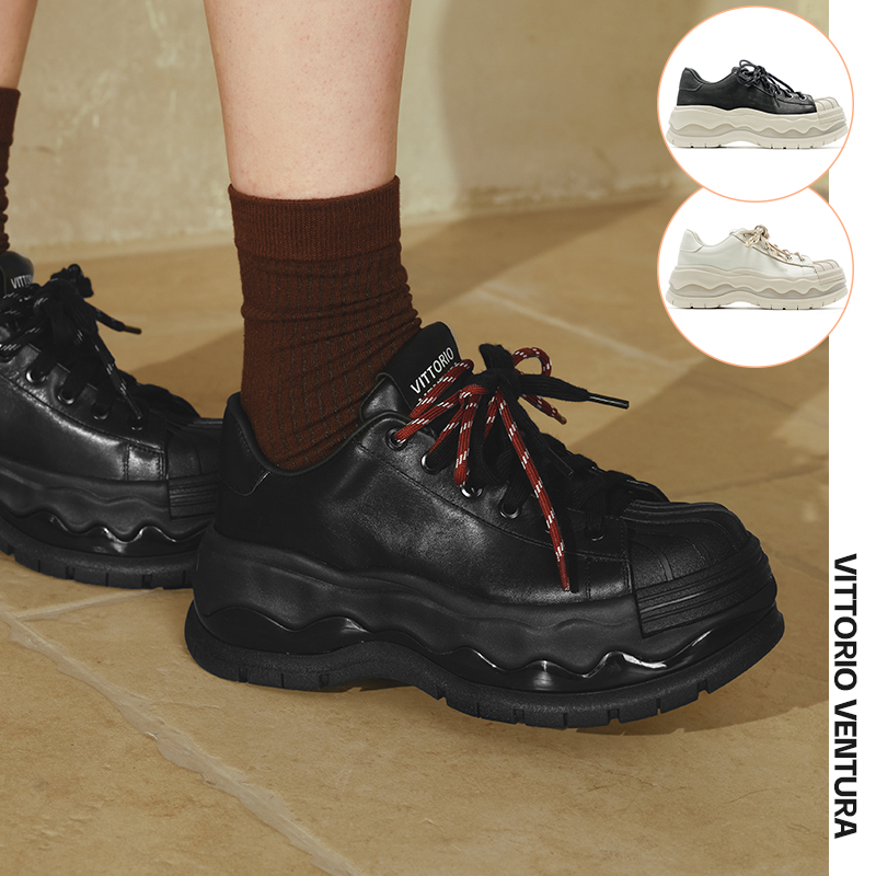 【孟子义杨超越同款】VITTORIO VENTURA薇薇燃 牛皮贝壳头板鞋