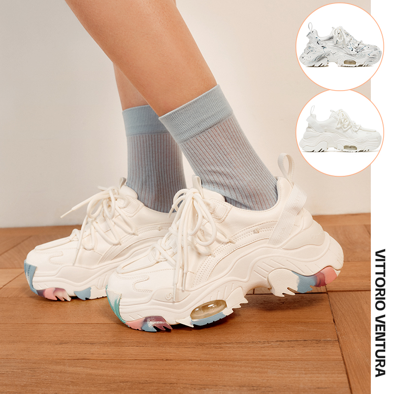 孟子义鞠婧祎杨超越同款｜薇薇燃VittorioVentura牛皮厚底老爹鞋