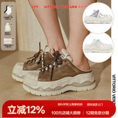 板鞋 牛皮贝壳头休闲拖鞋 孟子义同款 VITTORIOVENTURA薇薇燃