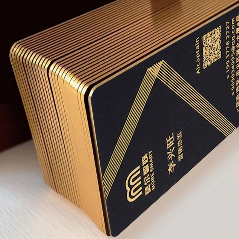 敏拓名片烫金凹凸金边凹凸定制