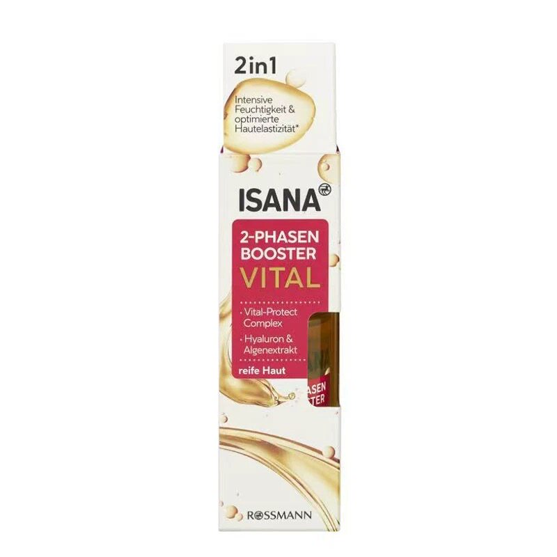 现货德国Isana Vital精油+玻尿酸二合一神经酰胺抗皱补水精华 - 实物图