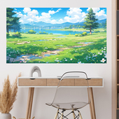 减负贴画治愈壁画自粘墙纸贴纸励志墙贴宿舍公寓美化装 饰减压护眼