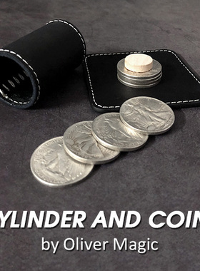 经典流程 皮筒与硬币 消失与转移Cylinde近景高级视觉化 魔术道具