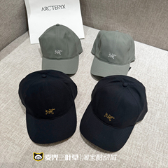 始祖鸟Arcteryx Small Bird男女同款 黑金刺绣速干遮阳棒球鸭舌帽