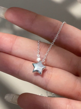 简约创意五角星项链吊坠女小众气质设计感星星锁骨链时尚百搭颈链