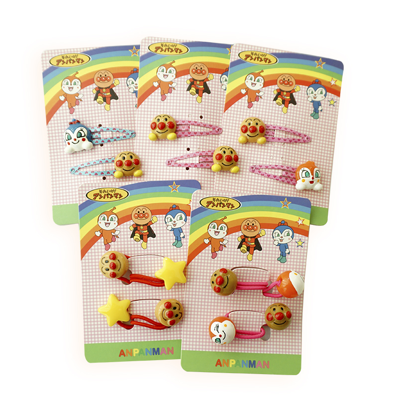 新款儿童发夹 4CM小发夹发量少宝宝边夹 面包超人刘海夹发绳发圈