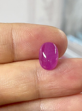 好货高货天然无烧无注胶红宝石裸石戒面玫红紫色晶体干净无裂正品