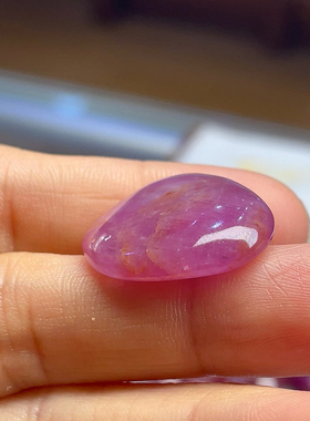 天然无烧无填充无注胶红宝石裸石荷包造型颜色鲜艳草莓熊粉32.0ct