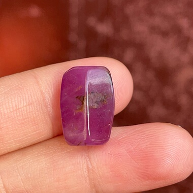 天然红宝石六柱体桶珠吊坠 配文玩 星月菩提串珠11×16mm 20.53ct