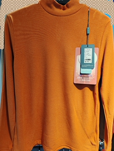 长袖 新款 外穿打底衫 螺纹百搭修身 磨毛保暖上衣 好年华6009中领女装