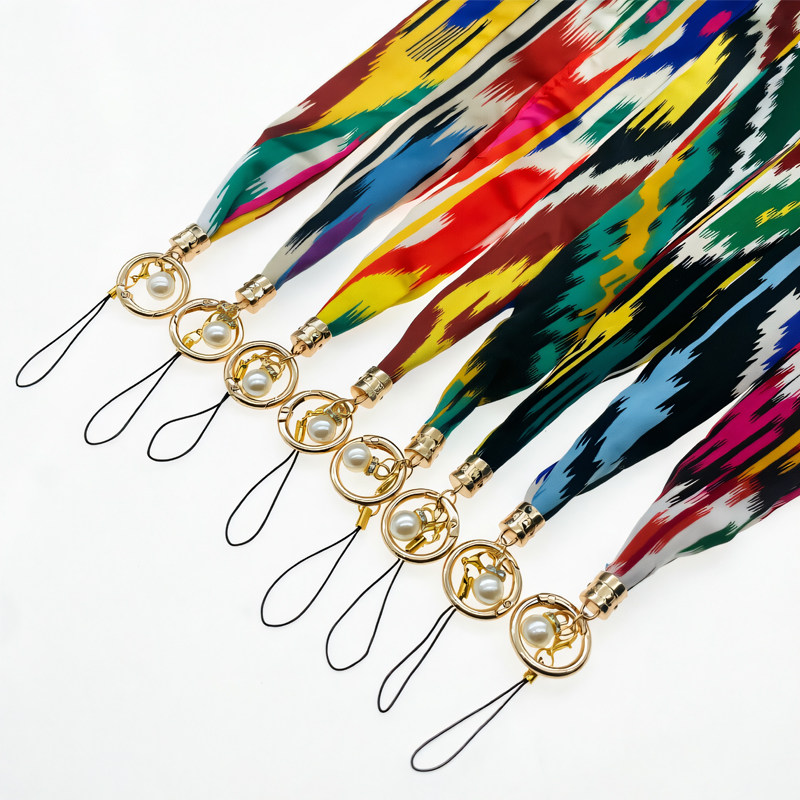 新疆艾德莱斯绸手机挂绳民族风脖子挂绳旅游纪念品伴手礼手机丝巾