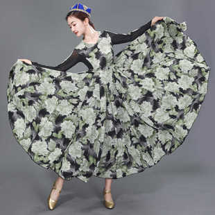 高档新疆舞连衣裙女720度表演演出舞裙新款大摆维吾尔族舞蹈服装