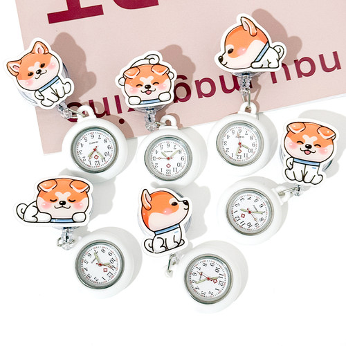 卡通可拉伸缩护士挂表