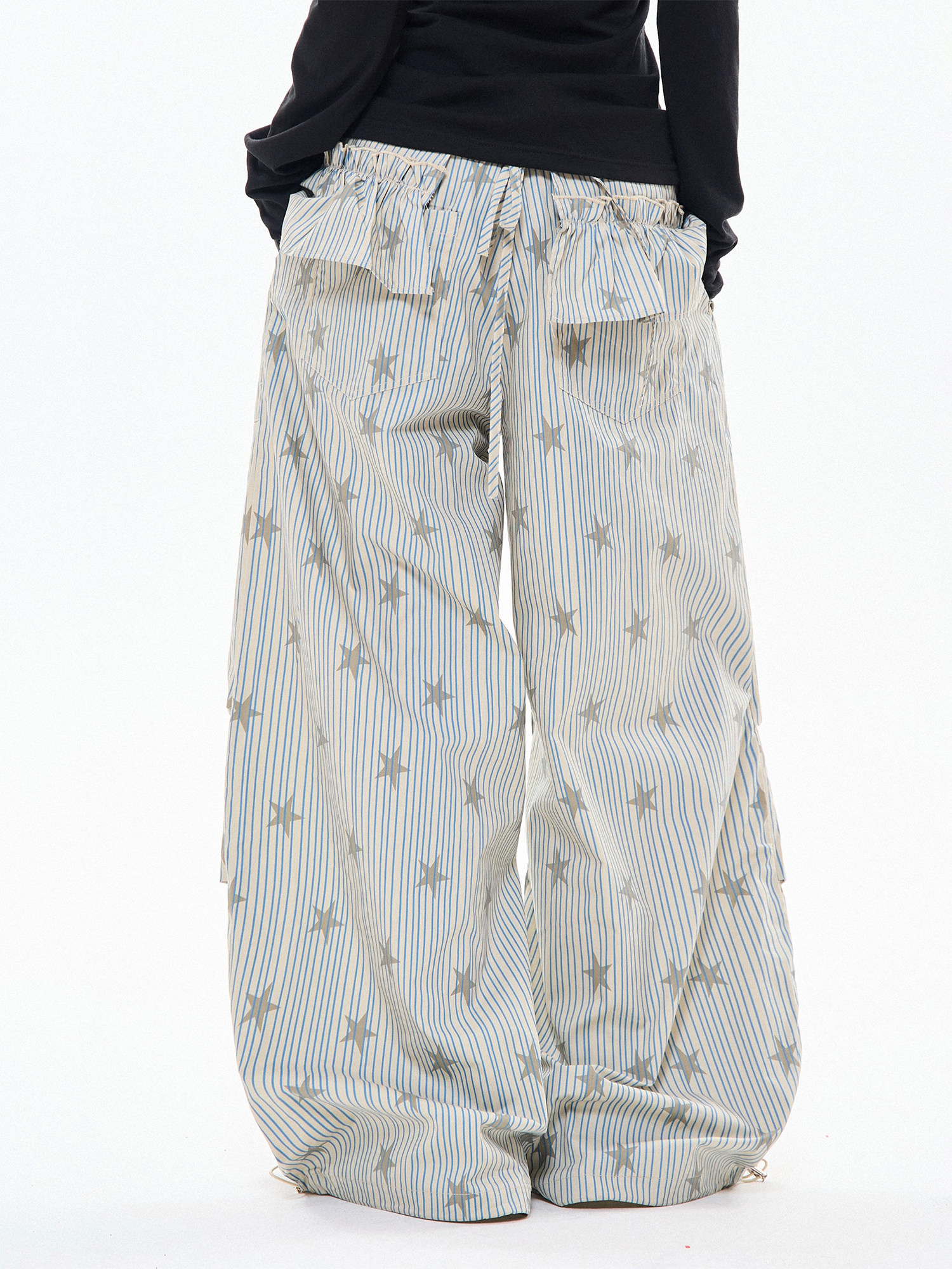 MIKYO Retro Star & Stripe Wide-Leg Pants: Your Next Obsession - Product image 4