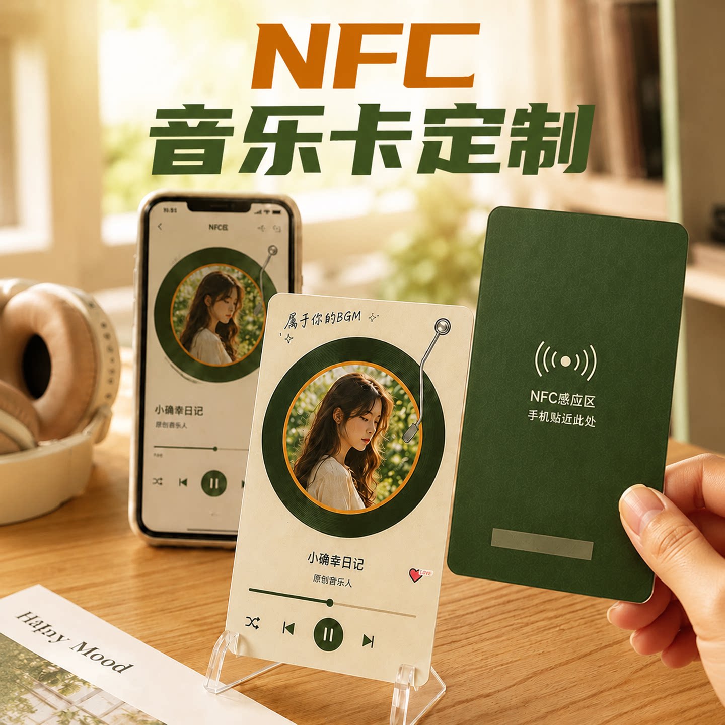 NFC音乐卡定制pvc卡片照片制作图片