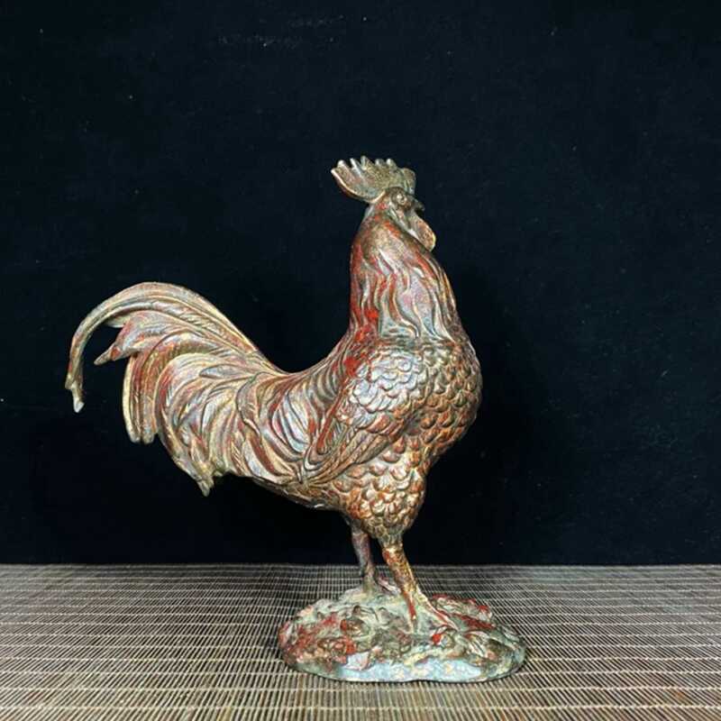 镇宅客厅金鸡摆件纯铜招财