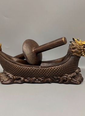 黄铜医用复古家居药碾子