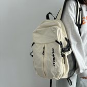 日系轻便减负双肩包女大容量初中高中通勤书包户外登山旅游背包男