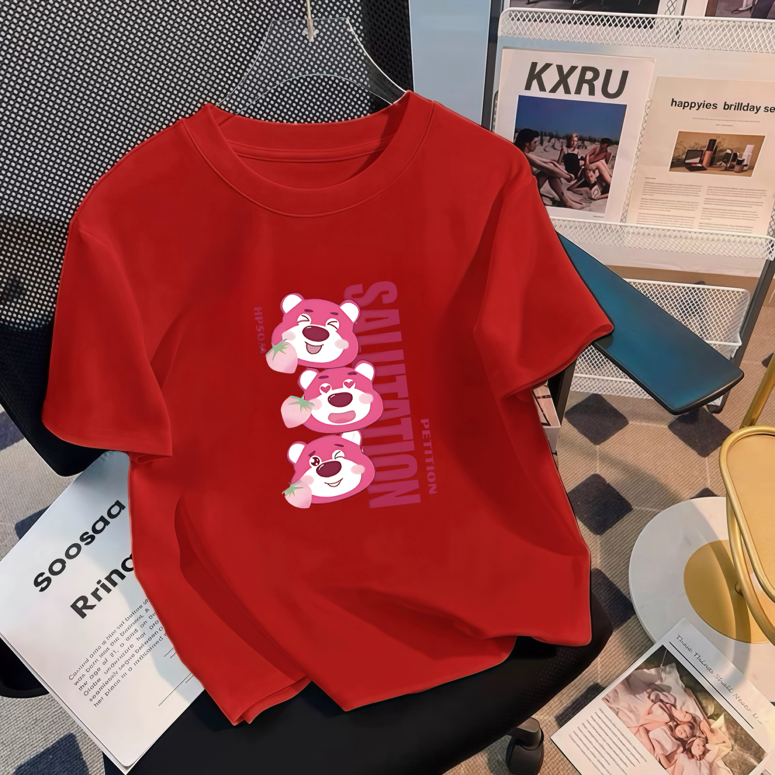 女童度假宽松t恤儿童休闲短袖上衣儿童网红小衫女孩2026夏装新款