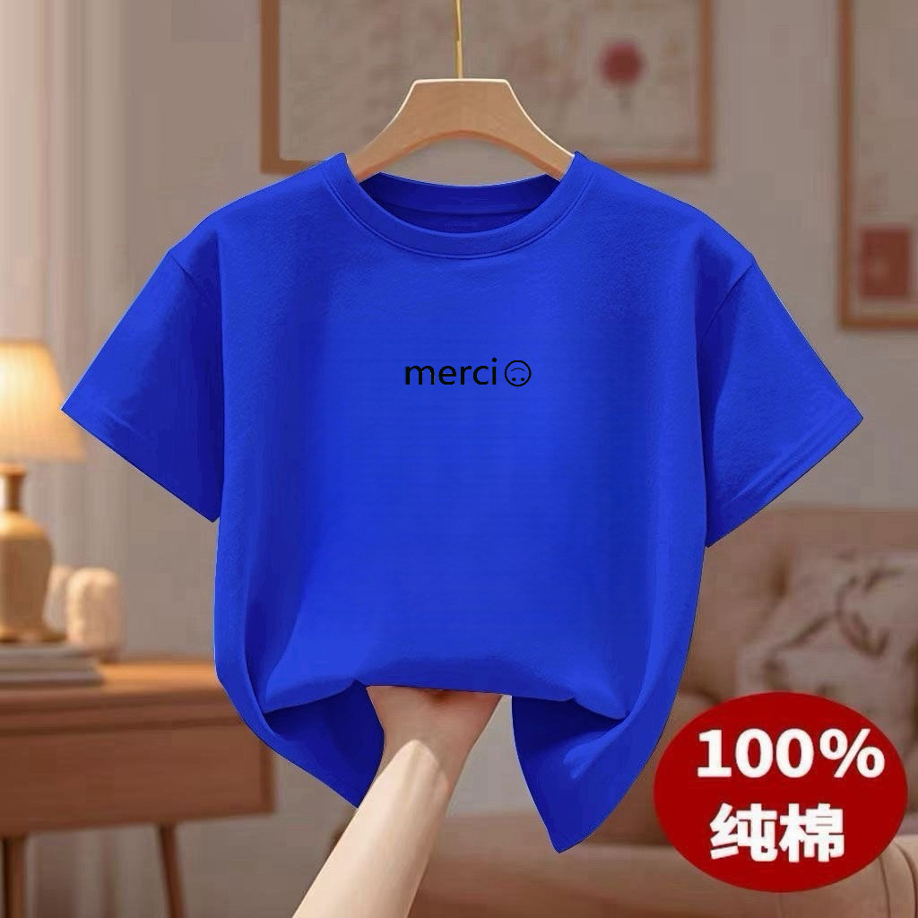女童100%纯棉短袖t恤中小童新款洋气卡通上衣百搭儿童体恤夏装