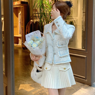 小香风短外套上衣2025年新款 甜美早秋冬季 女士宽松显瘦短外套好看